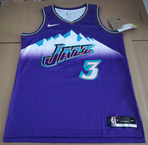 NBA 3 George Jazz Maillot Retro Violet